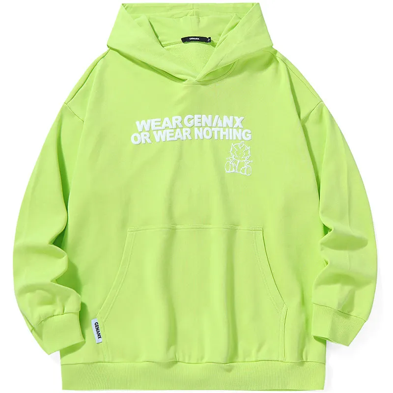 Wing Print Raglan Sleeve Pullover Hoodies